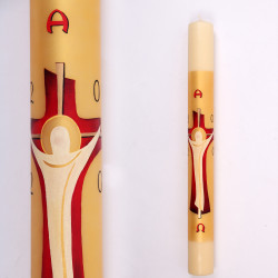 Círio Pascal Com Cristo Estilizado  Círio Pascal Com Cristo Estilizado