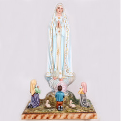 Virgen de Fátima con los Pastores